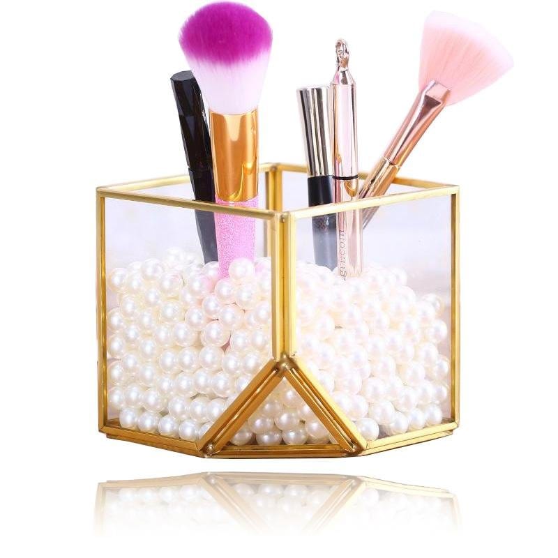 Glass Makeup Brush Holder